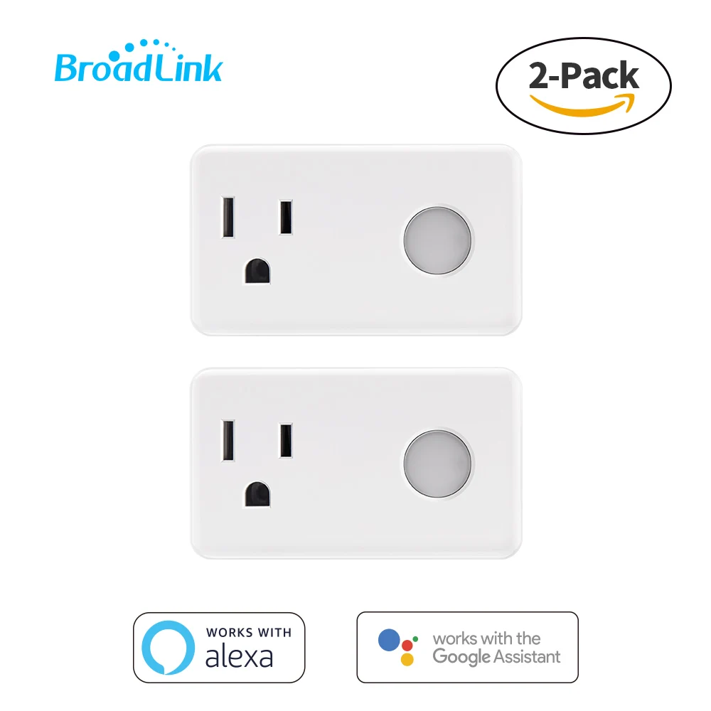 

2-Pack US BroadLink Smart socket SP3 SP3S, Smart Home Automation Wi-Fi Plug, Google Home Plug Remote Control Socket