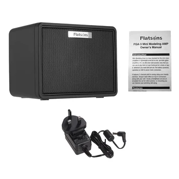 

Portable Desktop Guitar Amplifier with 2 Channels Clean Distortion Built-in Delay Effect BT Connection + Power Adapter