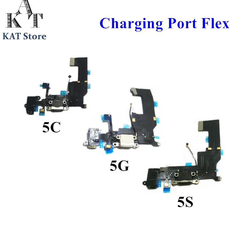 USB Flex Cable For 5 5G 5C 5S USB Charging Port Connector Charge Audio Jack Headphone Plug Flex Cable Replacement Part