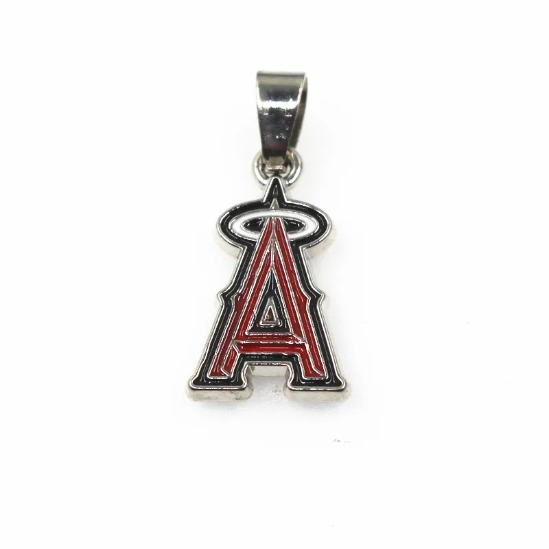 12pcs/lot Enamel Baseball Los Angeles Angels Necklace US Sport Necklace