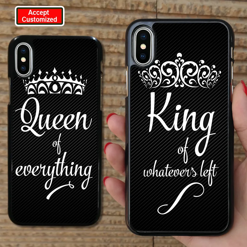 

Fashion Queen King Lovers Cover Shell Case for iPhone 10 X XS Max XR 6 6S Plus 7 8 Plus 5 5S SE