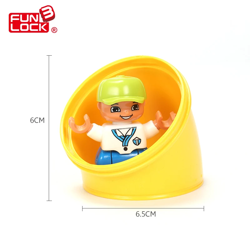 Детский пластиковый конструктор Funlock Duplo 4 шт.|duplo slide|in blockssliding block |