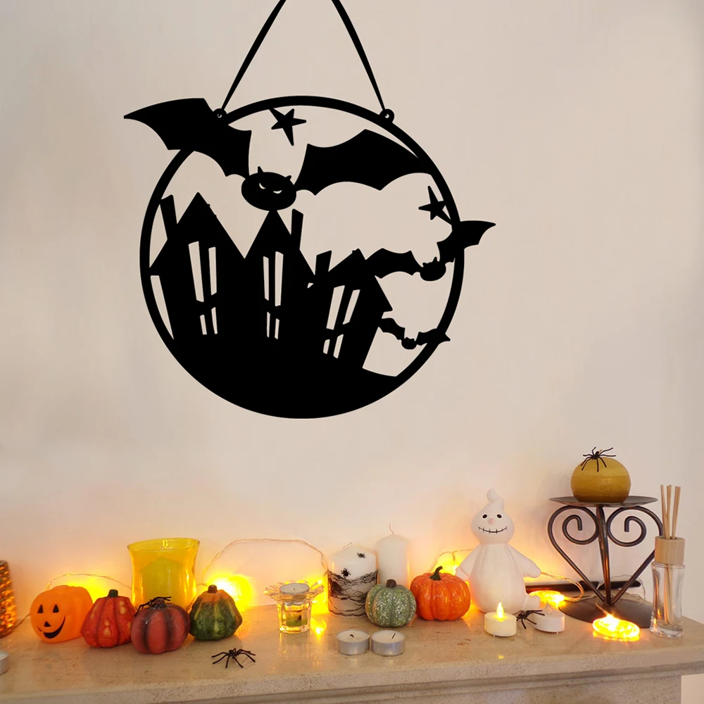 Halloween Party Welcome Pumpkin Bat Decor Hanging Props Hanging Party Decorations home decor Pendants Ornaments