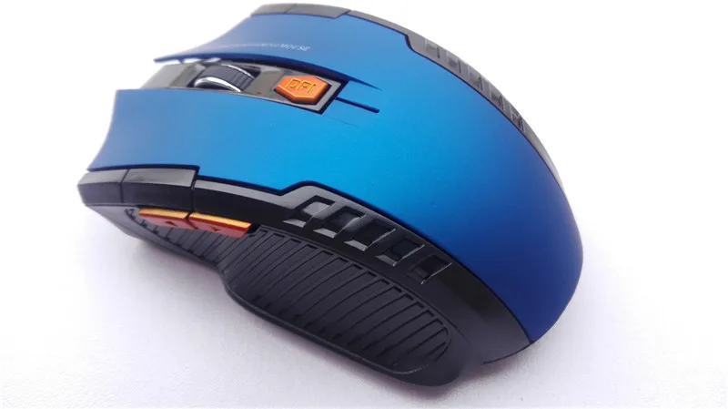 Robotsky USB Беспроводная игровая мышь 2,4 ГГц Беспроводная оптическая мышь геймерская мышь для ноутбука настольного ноутбука - Цвет: Blue