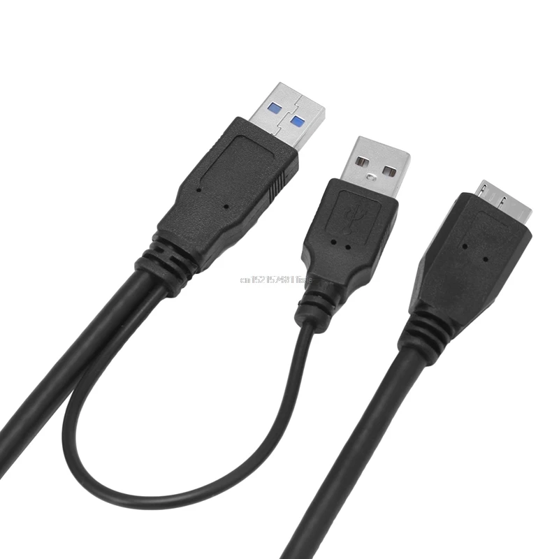 Новый внешний жёсткий диск USB 3 0 Dual Power Y Shape 2 x Type A на Micro B Cable|Кабели для