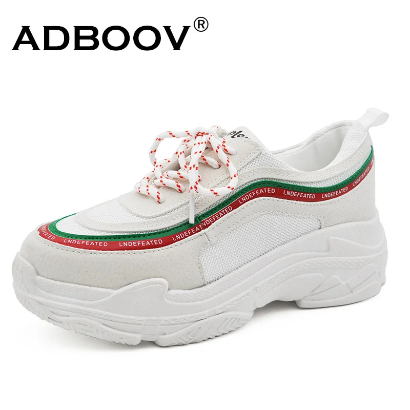 

ADBOOV New Suede Leather Sneakers Women Tenis Feminino Casual Platform Shoes Cross-Tied Thick Sole Chunky Shoes Bayan Ayakkabi