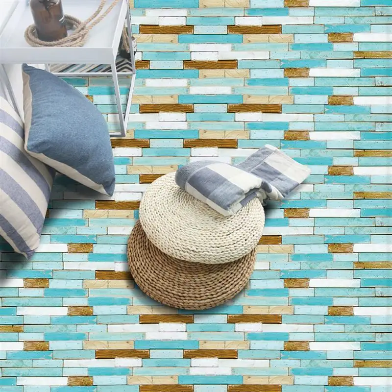 Floor Sticker Imitation Wood Self-adhesive Waterproof Tile Bathroom Decoration Wallpaper DIY Kitchen Wall Stickers 20*300CM#4 Floor Sticker Imitation Wood Self-adhesive Waterproof Tile Bathroom Decoration Wallpaper DIY Kitchen Wall Stickers 20*300CM#4