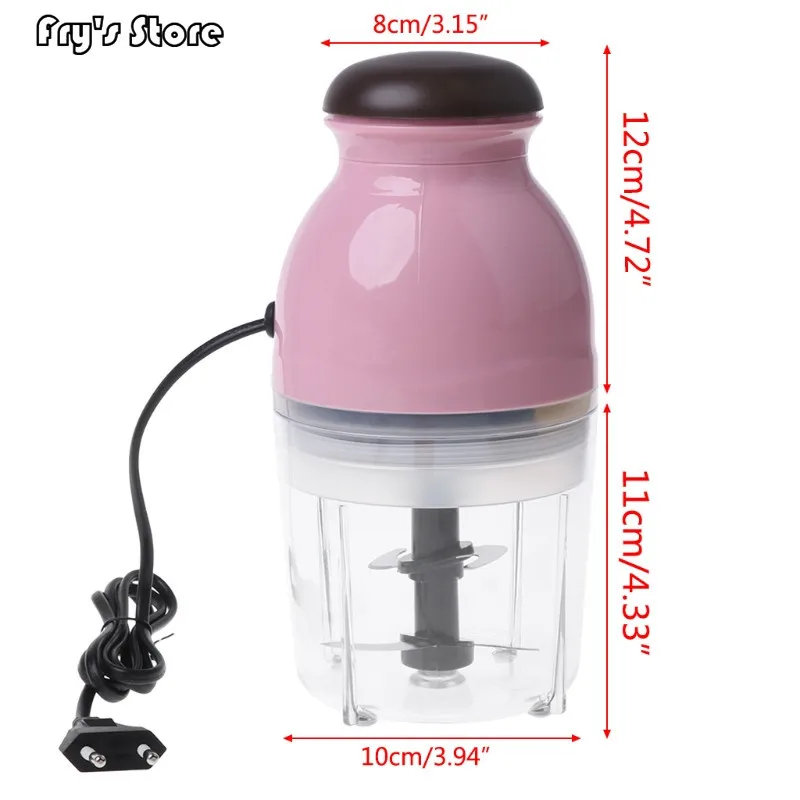 Mini Electric Meat Grinder Food Processor Vegetable Fruit Blender Chopper 600ml