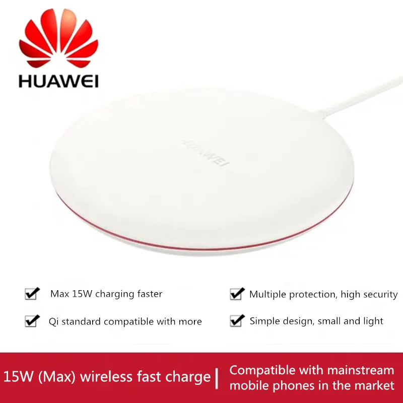 

HUAWEI Original CP60 QI Max 15W Quick Wireless Charger Apply For iphone8Xs Max/XR/X/Huawei Mate20 Pro/RS Galaxy S9+ fast charger