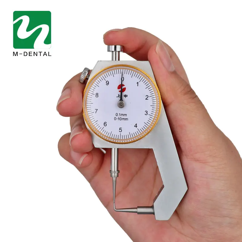 1pc Dental Caliper Thickness Gauge 0 10*0.1mm Caliper with Metal Watch