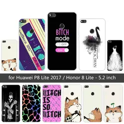 Для huawei P8 Lite 2017 Sesame fox чехол для телефона 5,2 "для Honor8 Lite прозрачный силиконовый чехол для P9Lite 2017 Мягкий защитный чехол из термопластичного