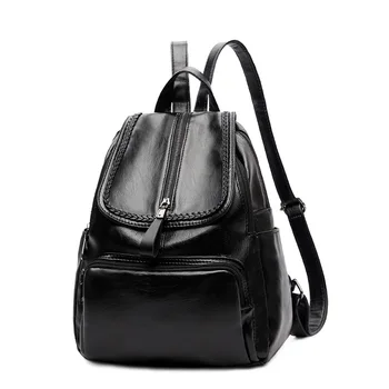 

080418 newhotstacy lady casual PU leather backpack student school bag