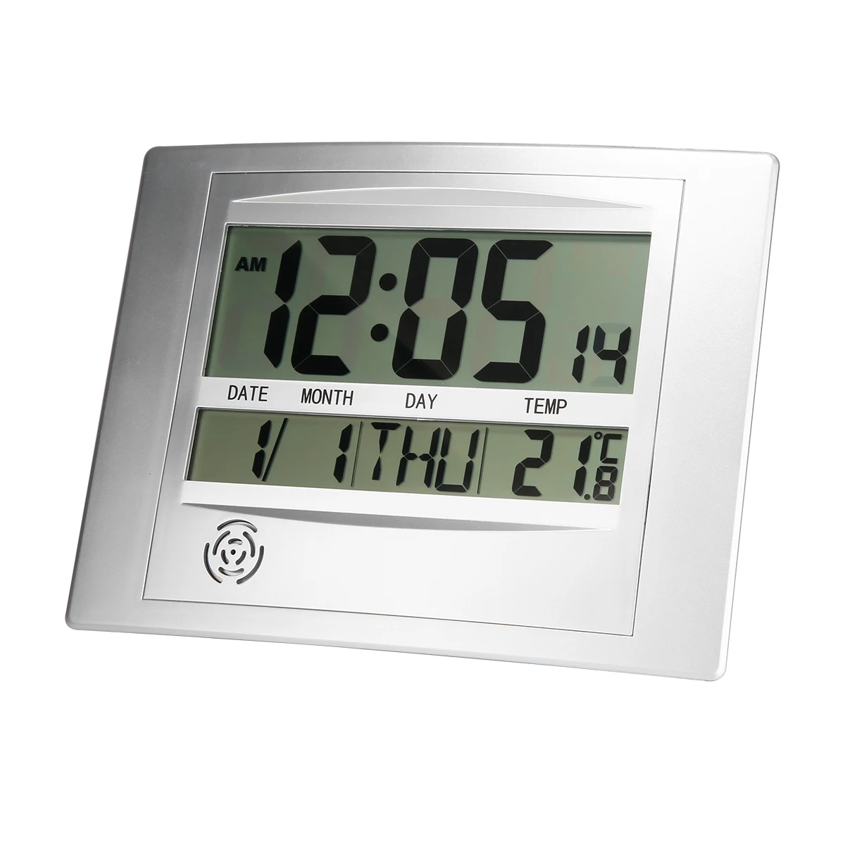 1pcs Temperature Wall Clock Digital LCD Time Display Indoor Home Hanging Living Room Office Decor
