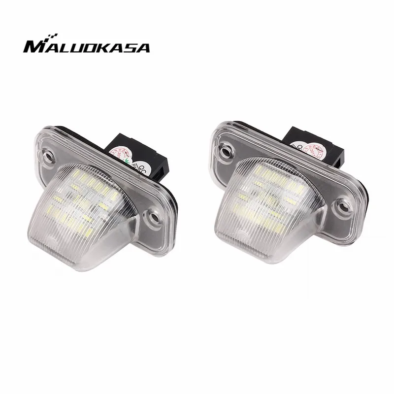 MALUOKASA 2x Error Free 18 SMD LED License Plate Light Number-plate Lamp Auto Turn Signal For VW Transporter T4 Passat 1990-2003 2x 18 smd led license plate light module for opel vauxhall vectra c estate caravan