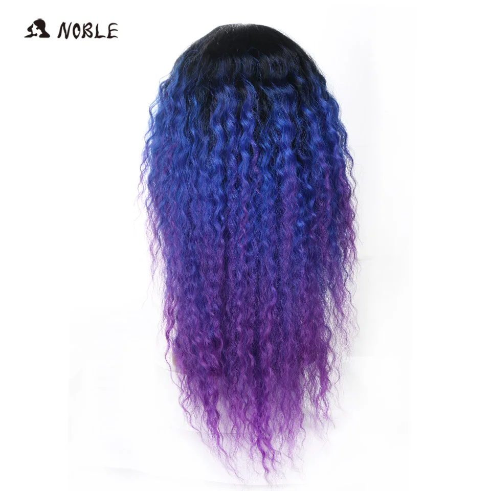  Noble Hair Lace Front Ombre Blonde Wig 26inch Long Curl Synthetic Wigs For Black Women 16 COLOUR Fr