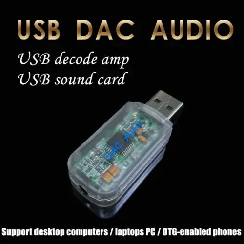 Nobsound мини USB ЦАП Hi-Fi звуковая карта PCM2706 декодер аудио разъем для наушников Amp OTG