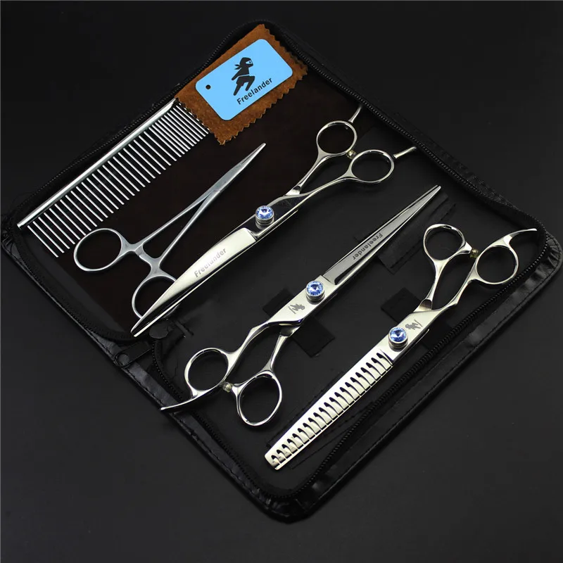 7INCH Left Hand 3PCS/SET Dog Grooming Scissors ,Shear Free Shipping