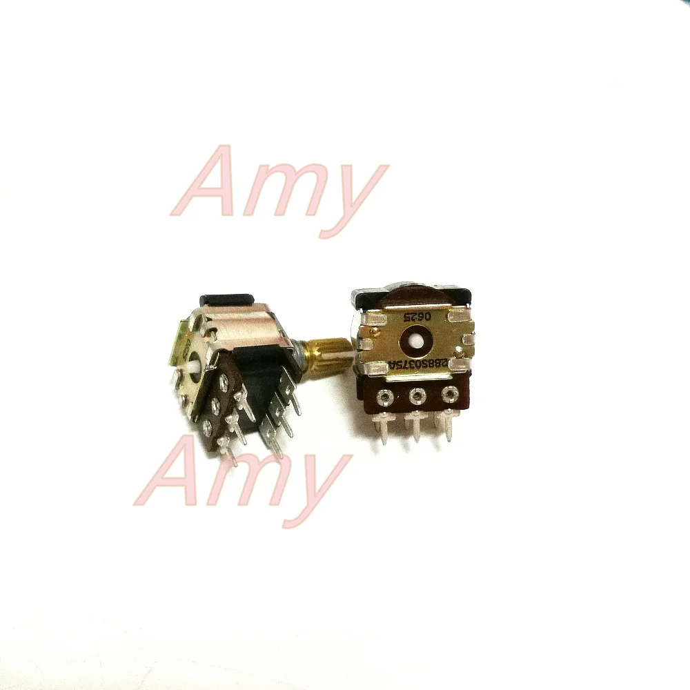 2pcs/lot The original dual encoder 6 foot 16 step posioning 288S0375A copper serrated shaft 15MM | Электронные компоненты и