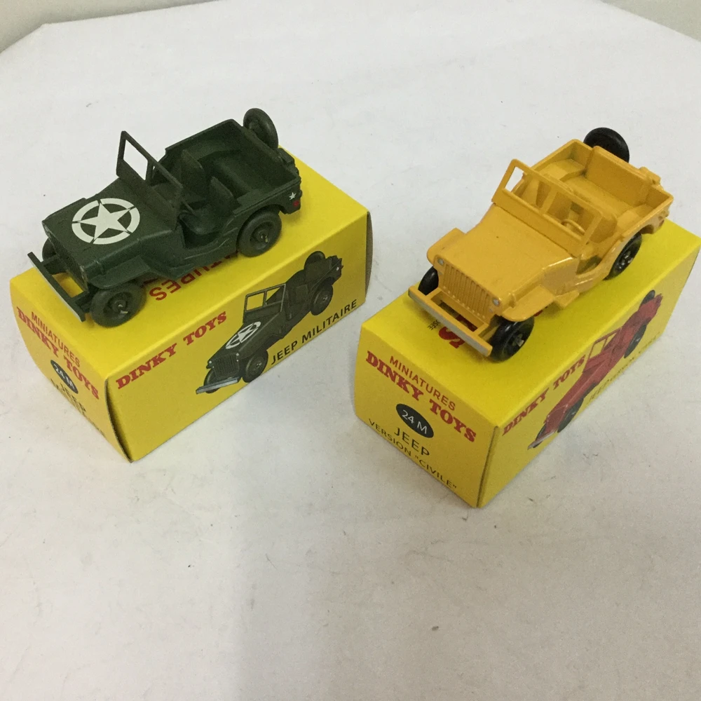 

SET 1:43 Dinky Toys 24M CIVILE YELLOW & GREEN Atlas 2PCS Diecast Car model
