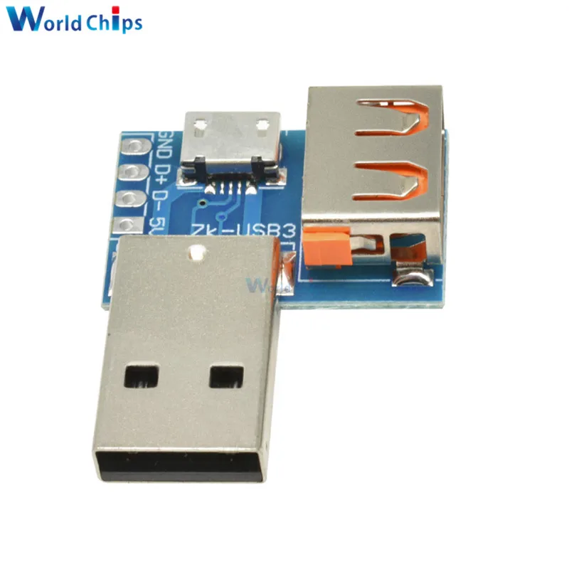 Diymore USB конвертер стандартный тип A гнездовой к Micro 4P Клеммная плата адаптера 2 54 мм
