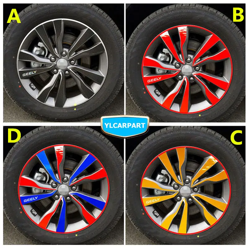 Автомобиль наклейка на обод колеса для Geely Atlas Boyue NL3 SUV Proton X70 Emgrand X7 Sports| |