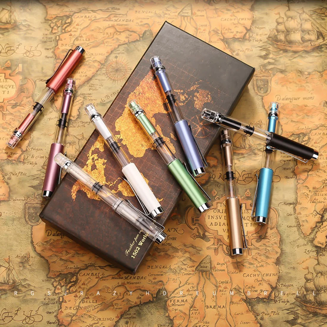 

FangNymph Colorful High Quality Piston Pen Brush Fountain Pen Large Capacity Ink Storage Tap Water Soft Pen