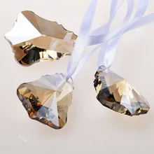 50 мм, цвет шампанского 6 шт./лот кленовый лист стеклянная подвеска из хрустальной люстры призмы занавес Запчасти для люстры свадебный центральный Декор