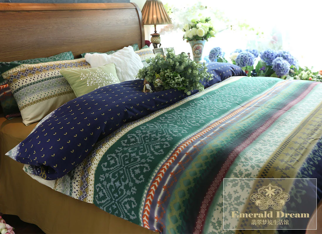 

Fashion sanded four piece set 100% cotton sheets duvet cover long staple cotton onta cotton 4 100%