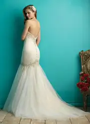 На Заказ милая кружева русалка свадебное платье тюль юбка 2016