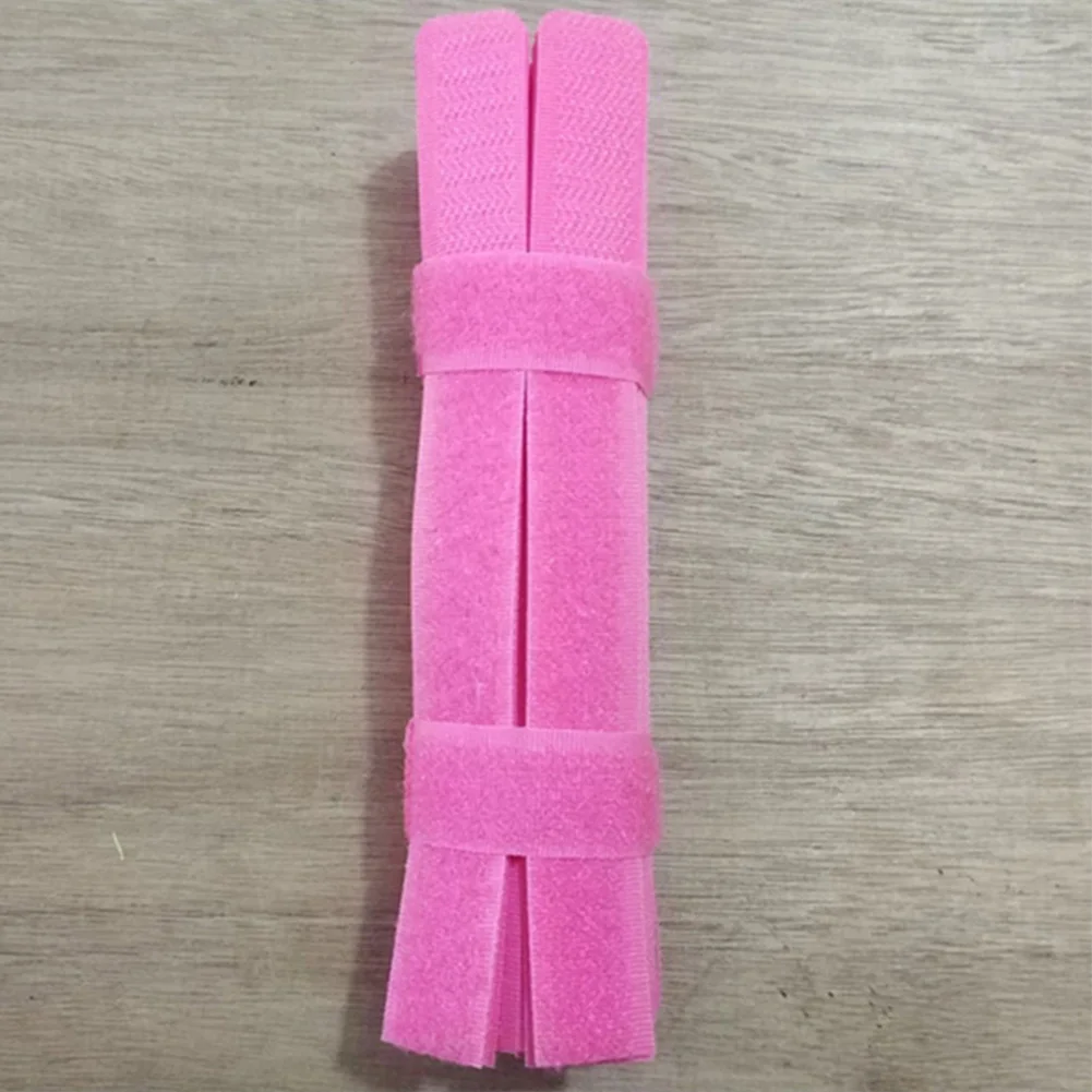 Rose red 50 шт. Кабельные стяжки нейлон Самоклеющиеся Многоразовые крепежные петли кабель питания провода управления Маркер ремни 18*2 см - Цвет: Rose red