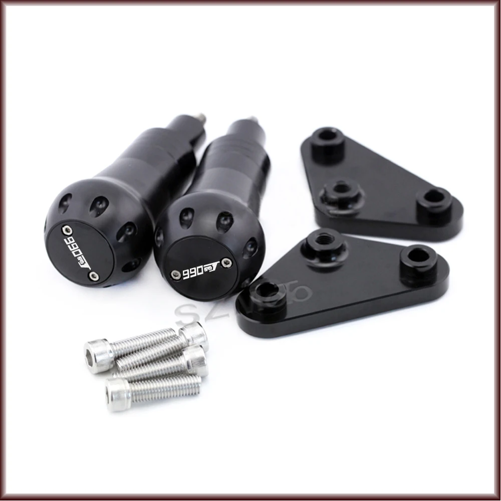 

Body Frame Slider Crash Protector For KTM 990 SMT 2009-2013 990SMT Motorcycle Accessories Falling Protection With Logo Black