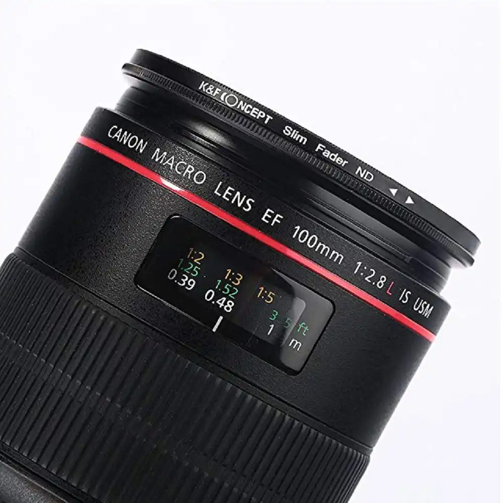 Gamuza de Microfibra para Limpieza de Lente Filtro de Densidad Neutra Ajustable ND Fader ND2-ND400 para c/ámara Canon Nikon Sony Pentax Olympus Fuji DSLR 3 Ranuras de Filtro de Nailon
