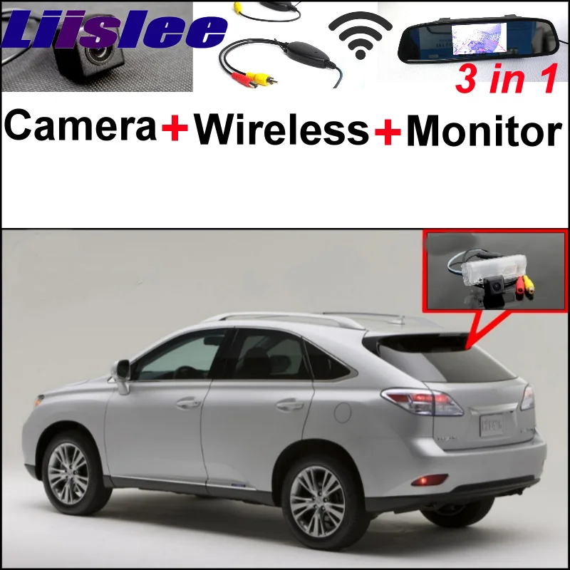 

3 in1 Special Rear View Camera + Wireless Receiver + Mirror Monitor DIY Back Up Parking System For Lexus RX450h RX350 RX270
