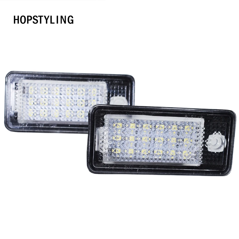 Комплект из 2 предметов, белая 18 SMD для Audi Q7 A4 A6 C6 A3 S3 S4 светодиодный номерной знак светильник лампа Светодиодная лампа B6 B7 S6 A8 S8 Rs4 Rs6