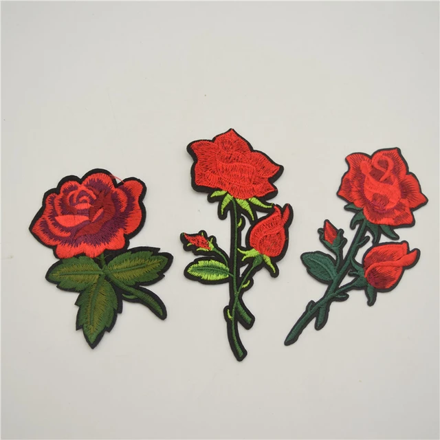 10 Pcs Cute Flower Applique Patches for Clothing Rose Flower Sew Patch  Applique