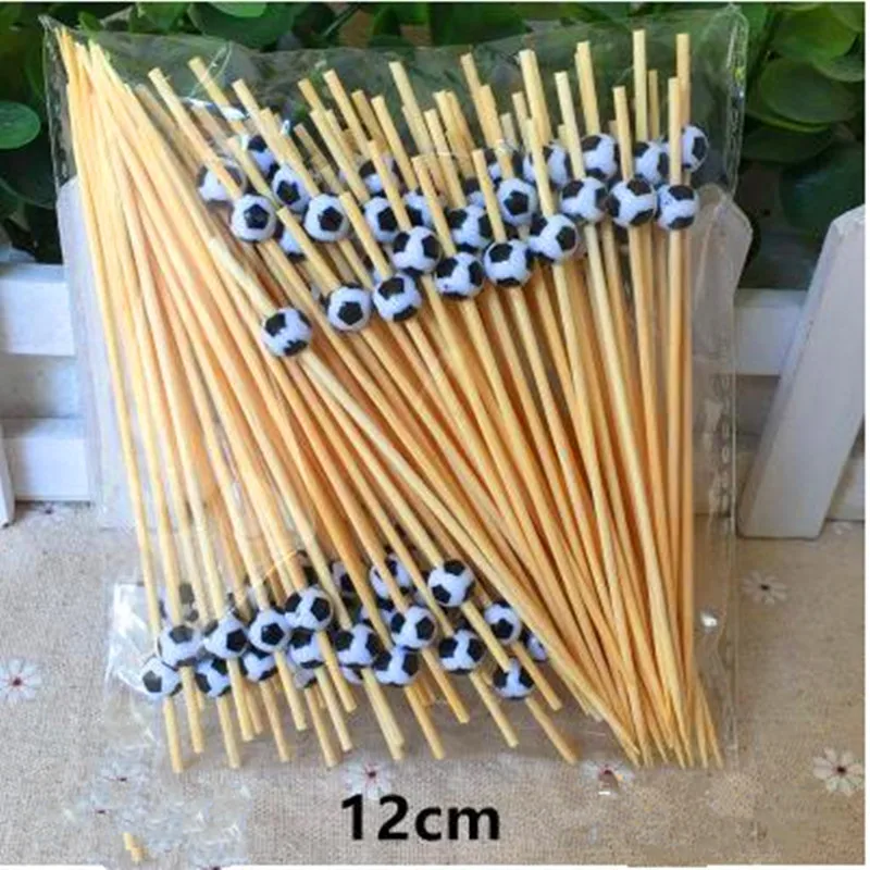 

100Ps Football Fruit Fork Sticks Buffet Cupcake Toppers Cocktail Forks Wedding Festival Decorations Birthday 28 Kinds Of Graphic