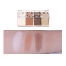 Generic четыре-цветные Румяна Тени модифицированный контур лица Пудра для макияжа Палитра повседневный, свидания, офис 24g