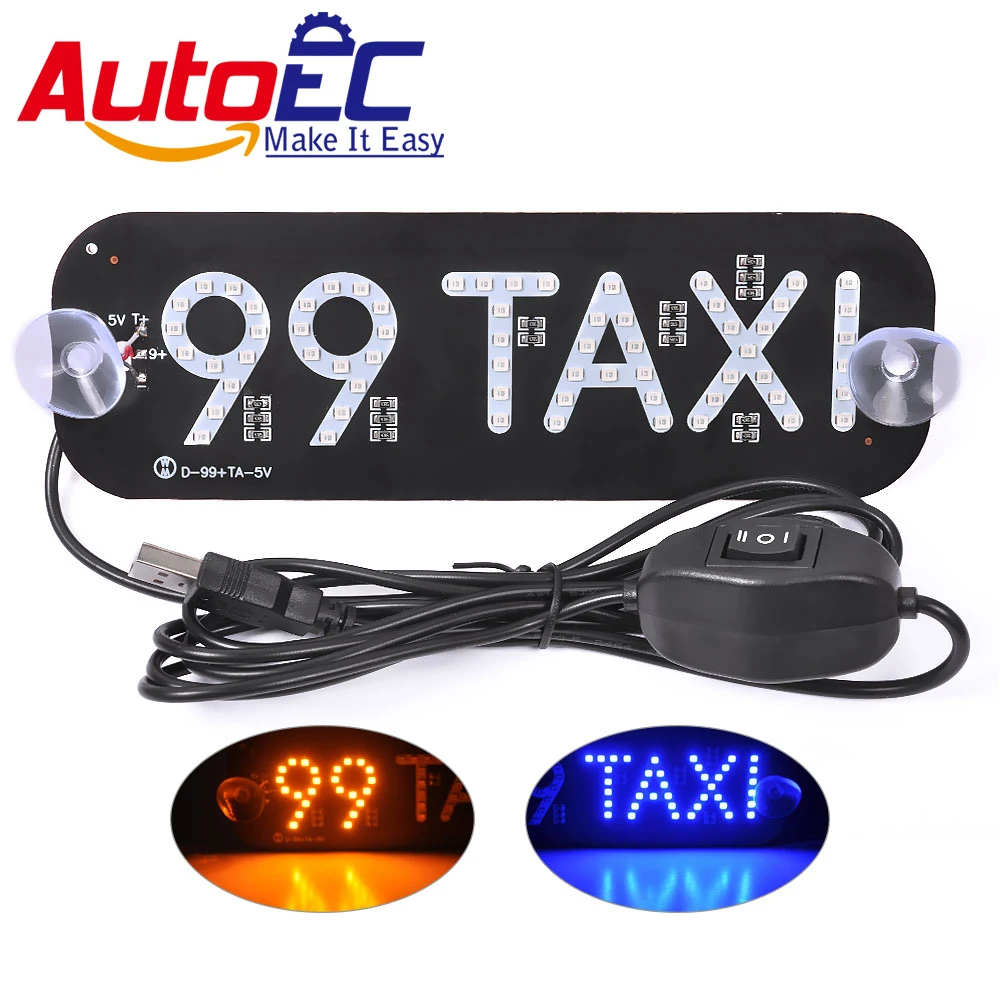 AutoEC 1x99 такси светильник светодиодный автомобильный лобовое стекло кабина