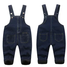 Лидер продаж; Новинка; зимние джинсы для маленьких мальчиков; Комбинезоны для маленьких девочек; хлопковый бархатный джинсовый комбинезон; детские брюки с комбинезоном
