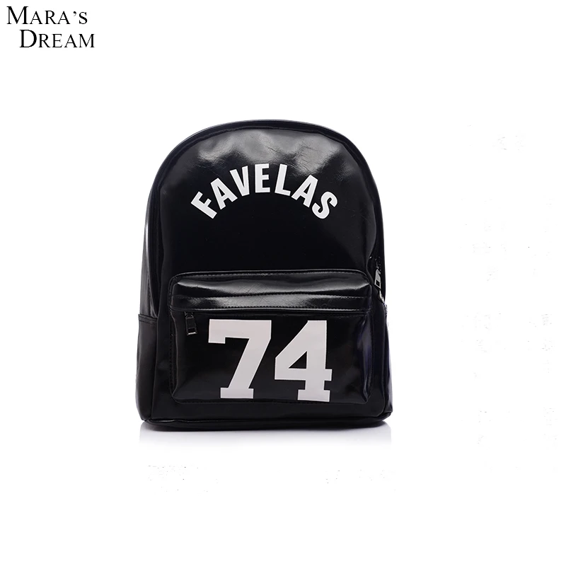 

Mara's Dream Korean Version Of The New Summer Backpack Alphanumeric Solid Color Printing Rucksack Jacquard Zipper Backpack