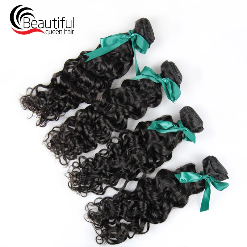 human remy hair  water wave 4 bundle