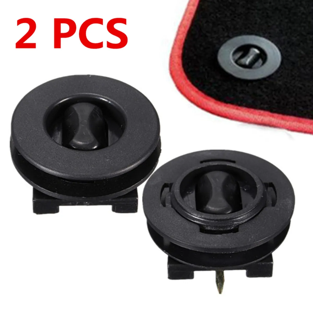 2x Car Mat Carpet Clips Fixing Grips Clamps Floor Holders Sleeves