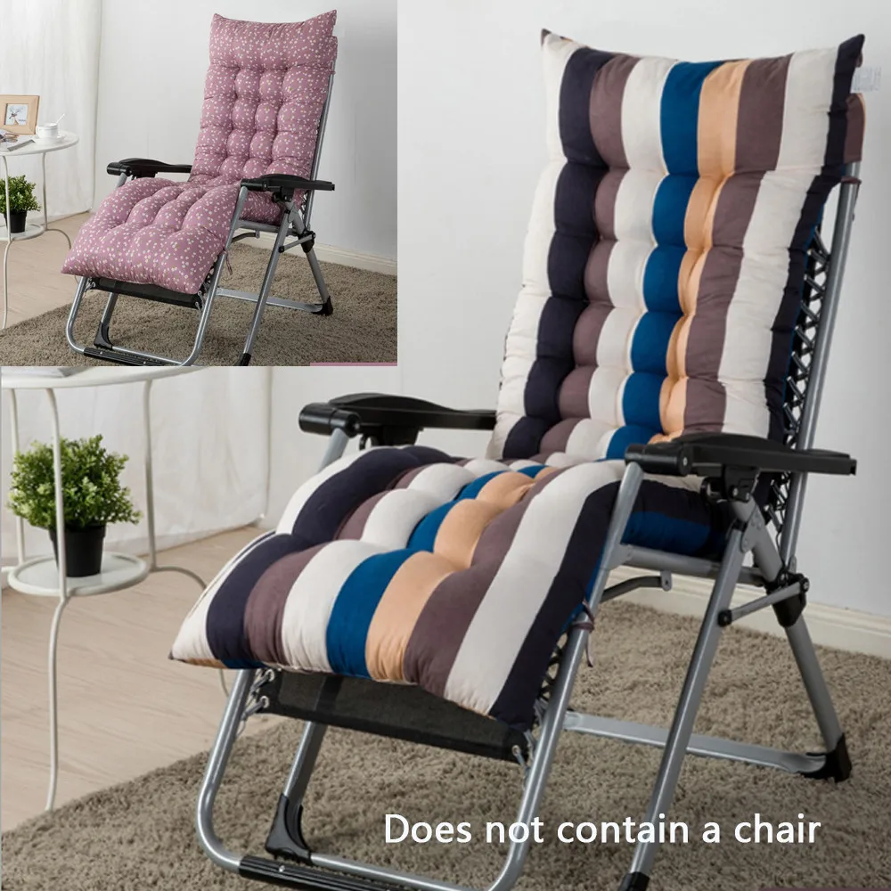 Garden Sun Lounger Recliner Chair Cotton Seat Pad Large ...