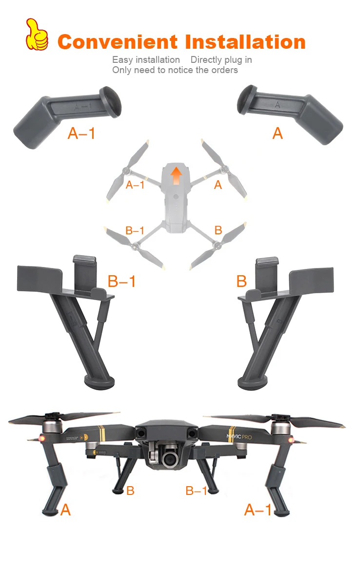 Easttowest DJI Mavic Pro Аксессуары стабилизаторы шасси расширения для DJI Mavic Pro Drone аксессуары