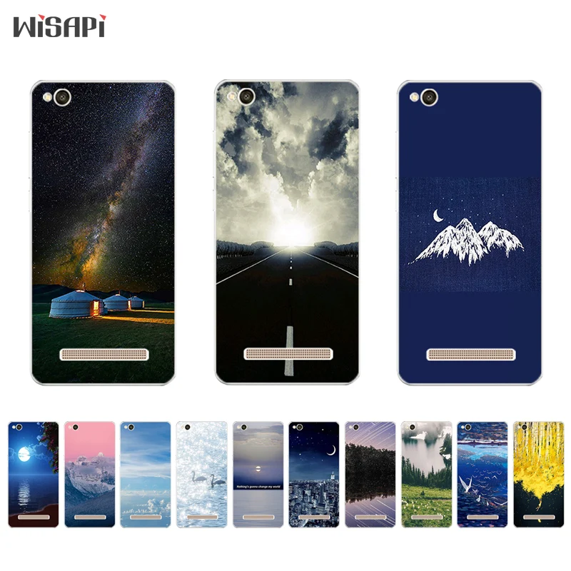 

Silicone For Xiaomi Redmi 4 Pro Phone Case for Redmi 4A 4X Shell Transparent for Hongmi 4 4S Bumper Cover Road Landscape Pattern