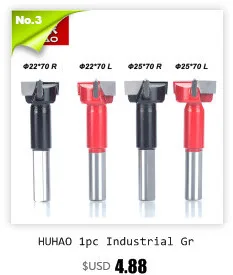 HUHAO 1pcs 12mm-80mm Forstner tips Woodworking tools Hole Saw Cutter Hinge Boring drill bits Round Shank Tungsten Carbide Cutter