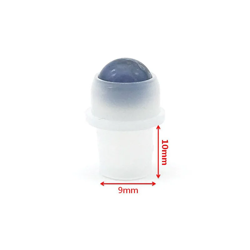 10pcs Natural Semiprecious Stones Gemstone Roller Ball 5ml 10ml Thick Essential Oil Roll On Glass Bottles Spray Bottle