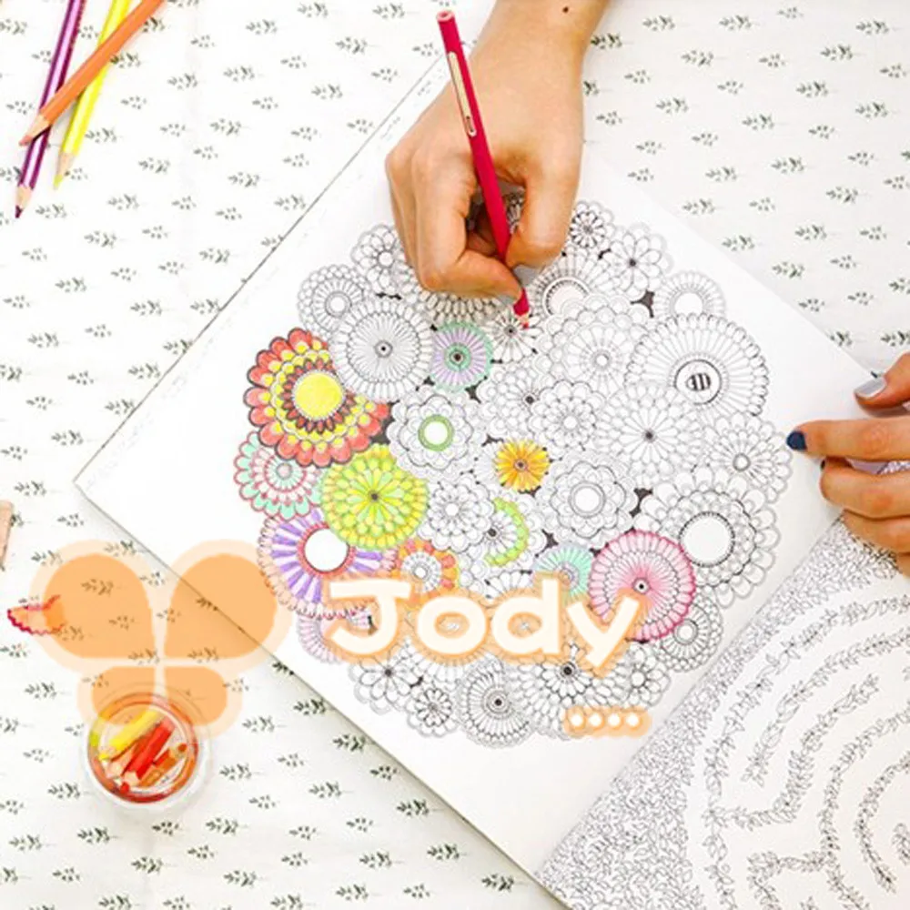 Korean Secret Garden And Coloring Book With 36 Color Pens For Adult Children Graffiti Painting Drawing Free Shipping In Books From Office School