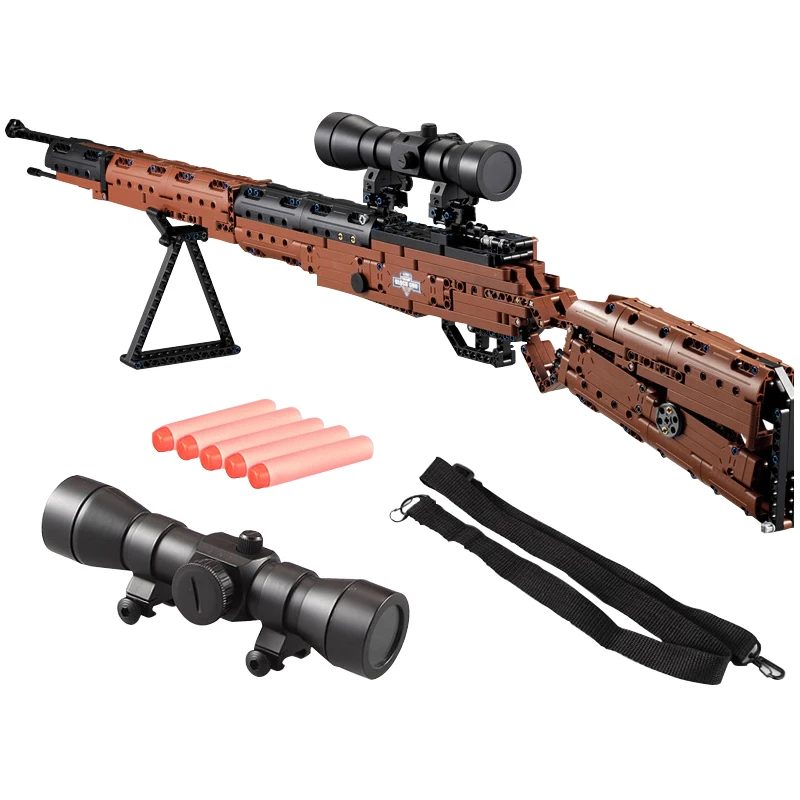 

Military Series DETECH Kar98k Model Gun Soft Bullets Holographic Mirror Bricks Building Blocks Toys Compatible Weapon Sets