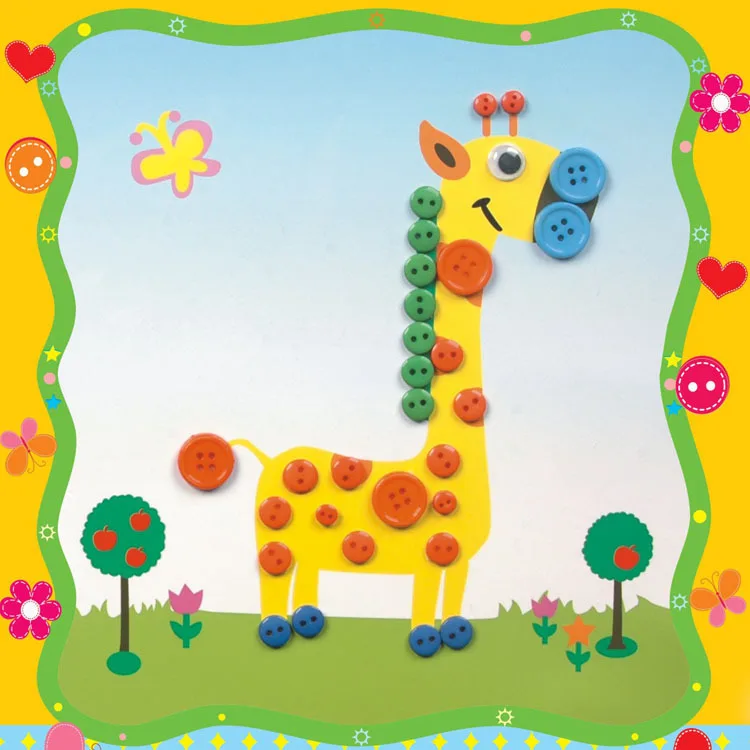 2 шт./лот детские игрушки дети ручной наклейки творческий DIY живопись для детей